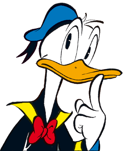Donald Duck überlegt