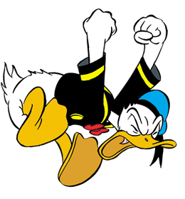 Donald Duck ärgert sich