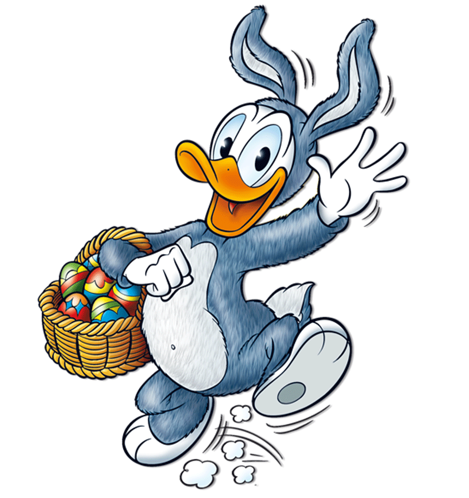 Donald Duck als Osterhase