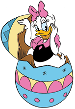 Daisy Duck steckt im Osterei