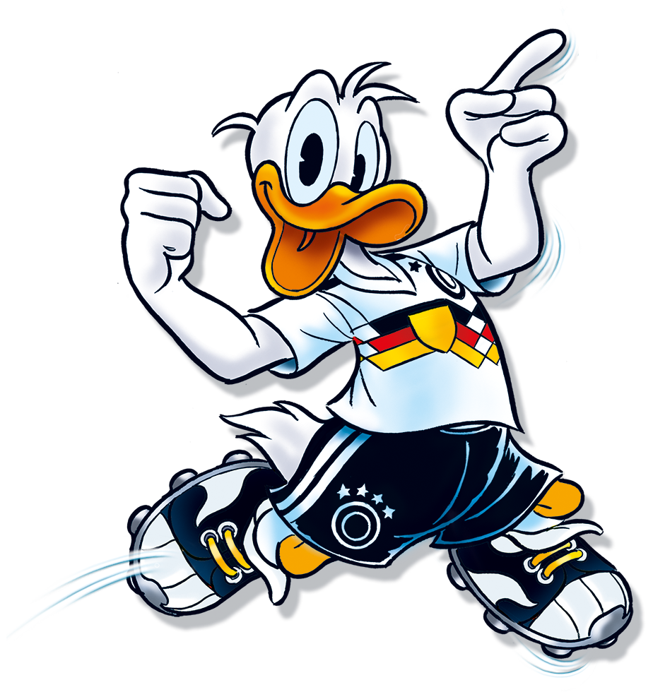 Donald Duck als Fußballer