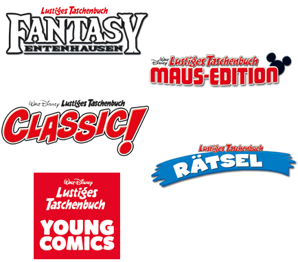 LTB Fantasy Entenhausen 2, LTB Maus-Edition 16, LTB Classic Edition 18, LTB Rätsel 1, LTB Young Comics 2.