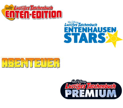LTB Enten-Edition 77, LTB Entenhausen Stars 1, LTB Abenteuer 1, LTB Premium 37.