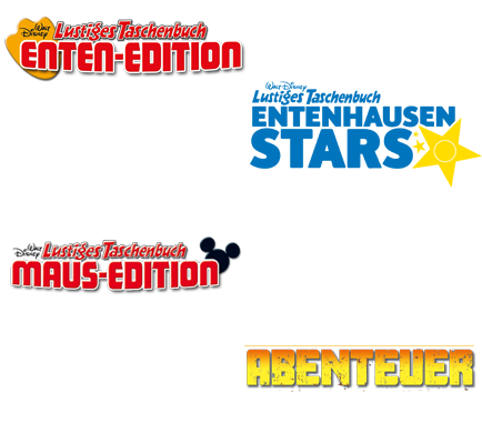 LTB Enten-Edition 78, LTB Entenhausen Stars 2, LTB Maus-Edition 18, LTB Abenteuer 2.