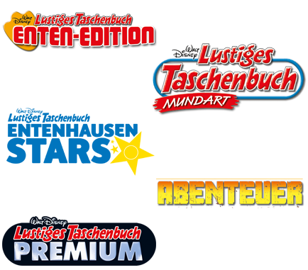 LTB Enten-Edition 80, LTB Mundart 6, LTB Entenhausen Stars 4, LTB Abenteuer 4, LTB Premium 39.