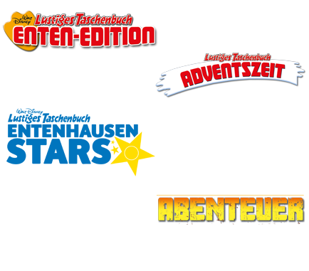 LTB Enten-Edition 81, LTB Adventszeit 1, LTB Entenhausen-Stars 5, LTB Abenteuer 5.