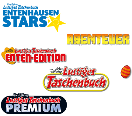 LTB Entenhausen Stars 7, LTB Abenteuer 7, LTB Enten-Edition 83, LTB Ostern 16, LTB Premium 41.