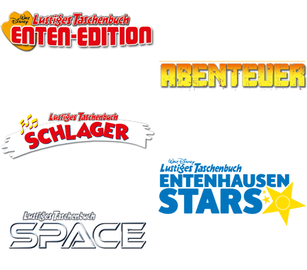 LTB Enten-Edition 90, LTB Abenteuer 14, LTB Schlager 1, LTB Entenhausen Stars 14, LTB LTB Space 2.