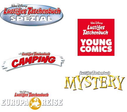 LTB Spezial 131, LTB Young Comics 22, LTB Camping 2, LTB Mystery 4, LTB Europareise 5.