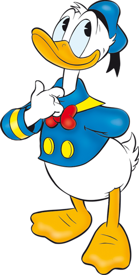 Donald Duck im blauen Matrosenanzug