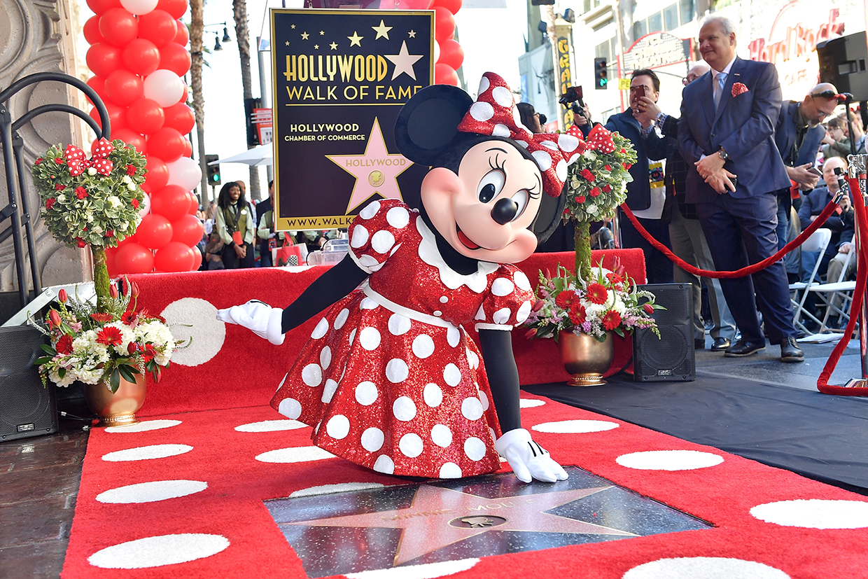 Minnie Maus und ihr Stern auf dem Hollywood Walk of Fame